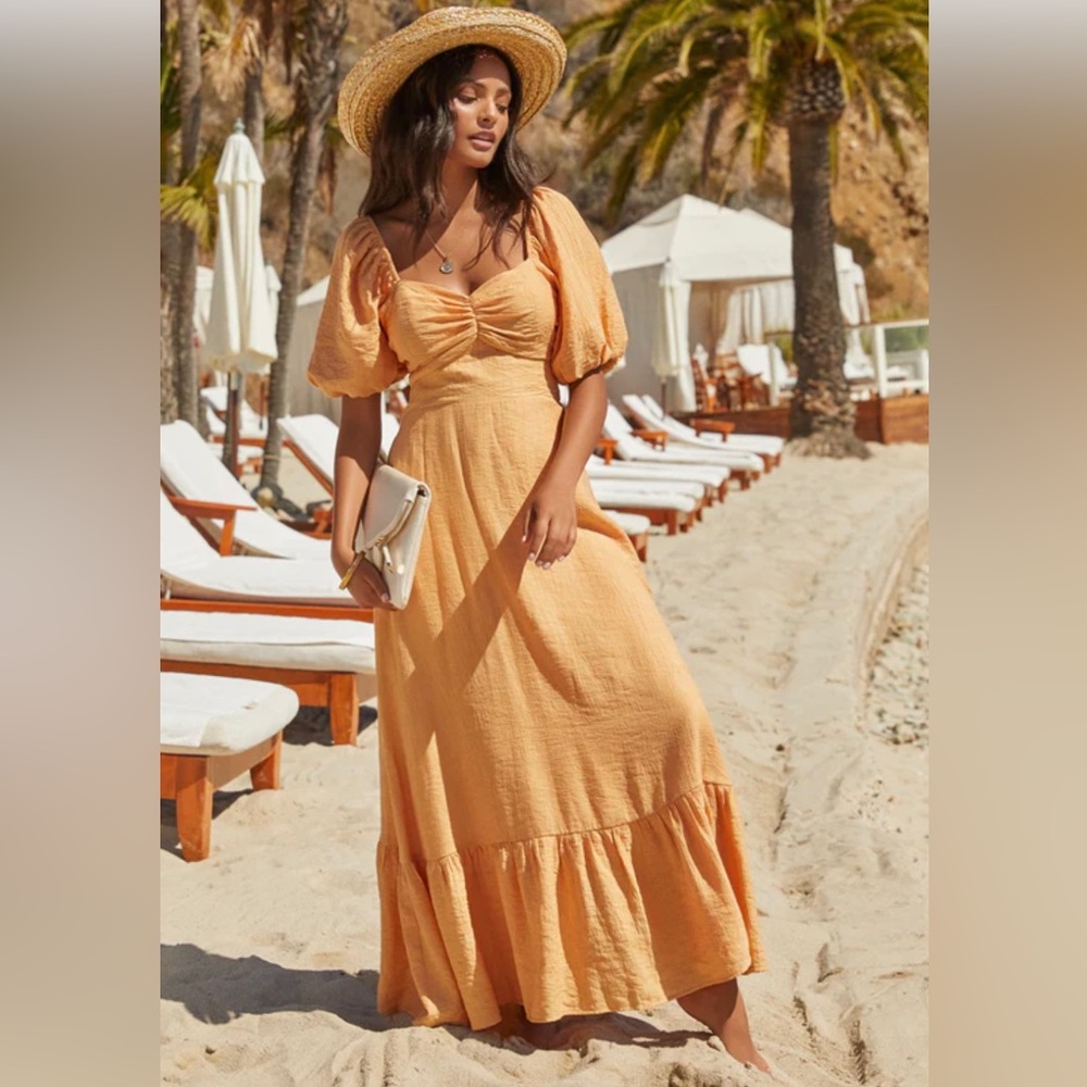 RENATA PUFF SLEEVE MAXI DRESS